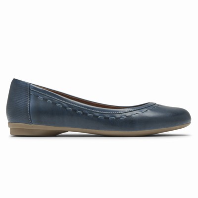 Flats Rockport Cobb Hill Maiika Ballet Mulher Azuis PT-10263